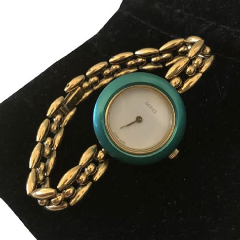 vintage interchangeable gucci watch|gucci ladies watch interchangeable bezel.